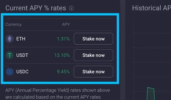 Open a staking position 