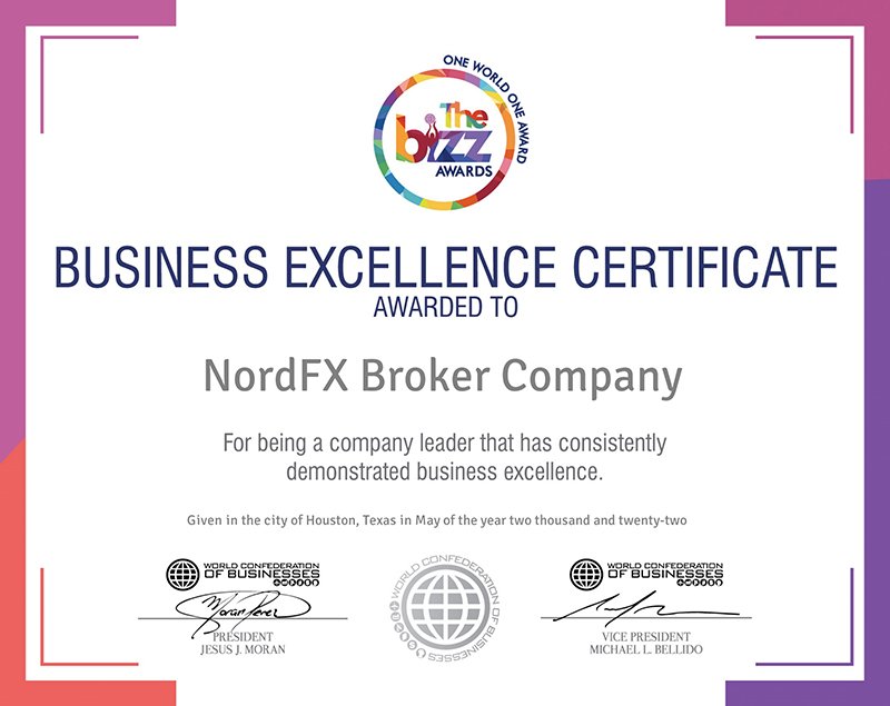 World Confederation of Businesses Presents NordFX with Business Excellence Award for the Second Time