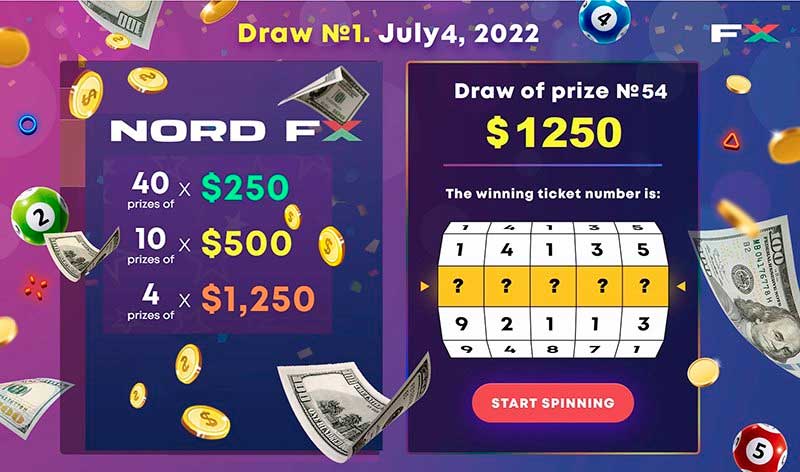 NordFX Super Lottery: First 54 Prizes Worth $20000 Drawn