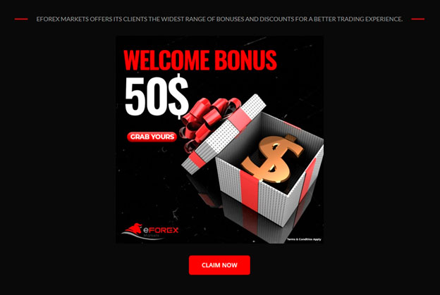 eForex Welcome Bonus