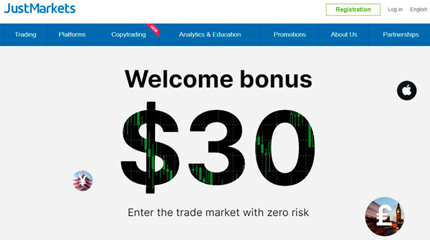 JustMarkets Welcome Bonus