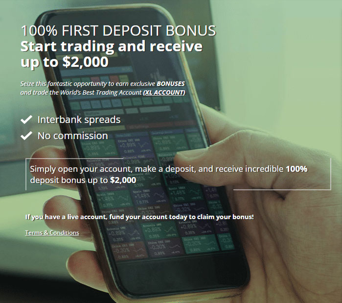 FXCC 100% First Deposit Bonus